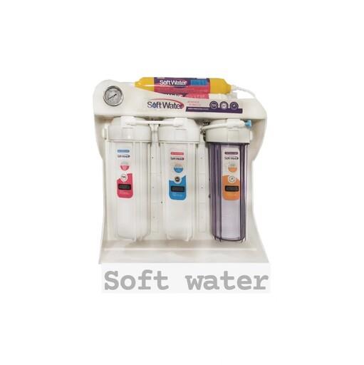 دستگاه تصفیه آب سافت واتر(softwater) با شیر  و مخزن بزرگ و تمامی لوازم مورد نیاز